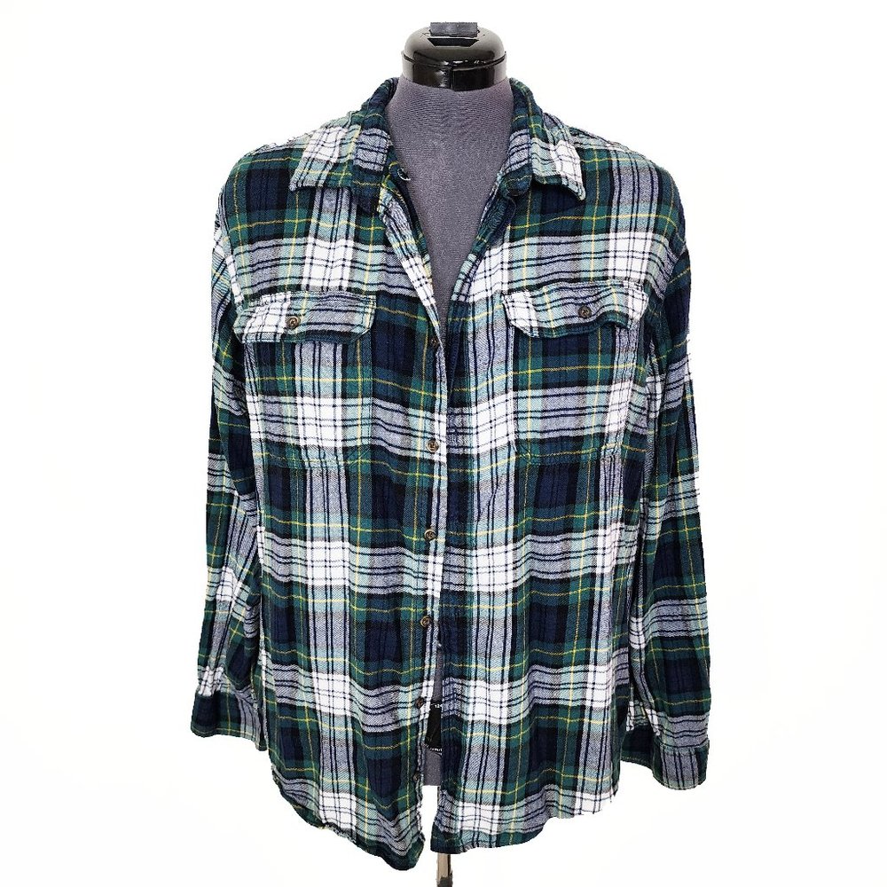 George Green Plaid Flannel Shirt